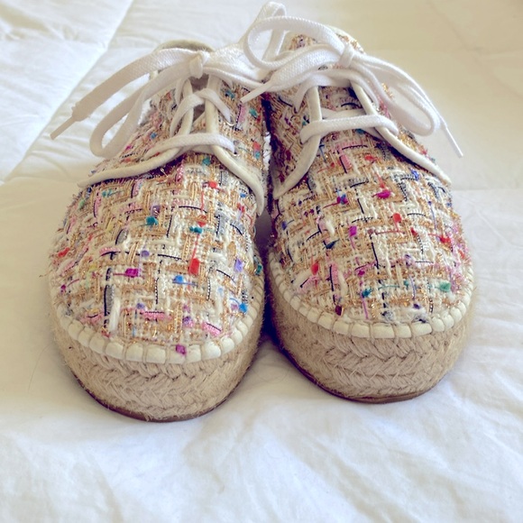 Anthropologie tweed lace-up espadrille sneakers - Picture 10 of 16